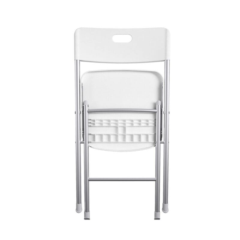 Mainstays Resin Seat and Back Folding Chair, White, 4-Pack - Image 15