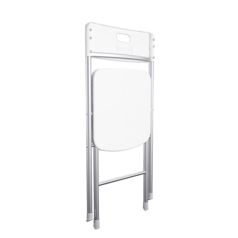 Mainstays Resin Seat and Back Folding Chair, White, 4-Pack - Image 6