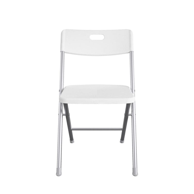 Mainstays Resin Seat and Back Folding Chair, White, 4-Pack - Image 3