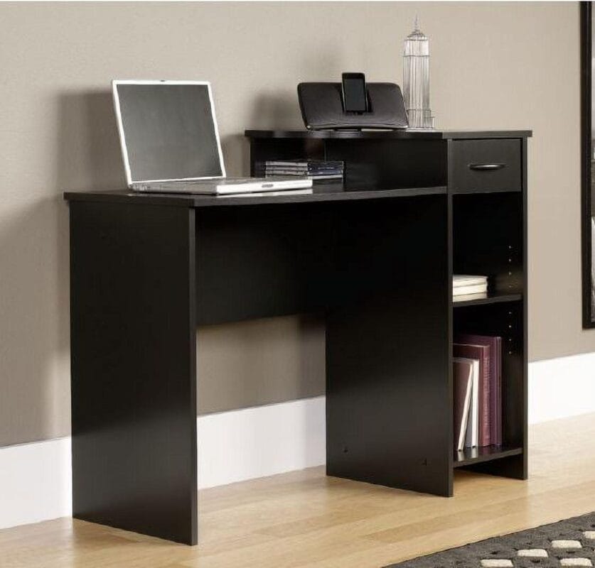 Mainstays Student Desk with Easy-glide Drawer, Blackwood Finish - Image 4