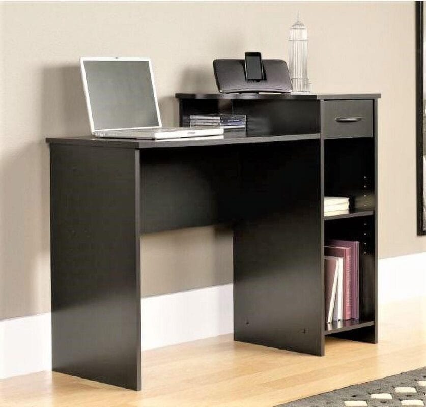 Mainstays Student Desk with Easy-glide Drawer, Blackwood Finish