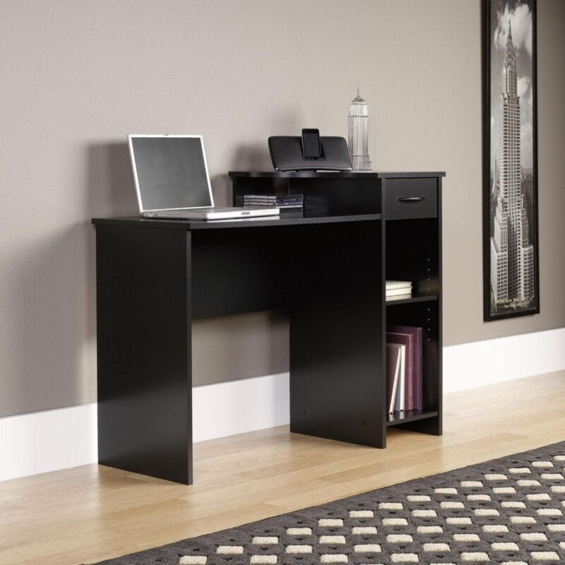 Mainstays Student Desk with Easy-glide Drawer, Blackwood Finish - Image 6