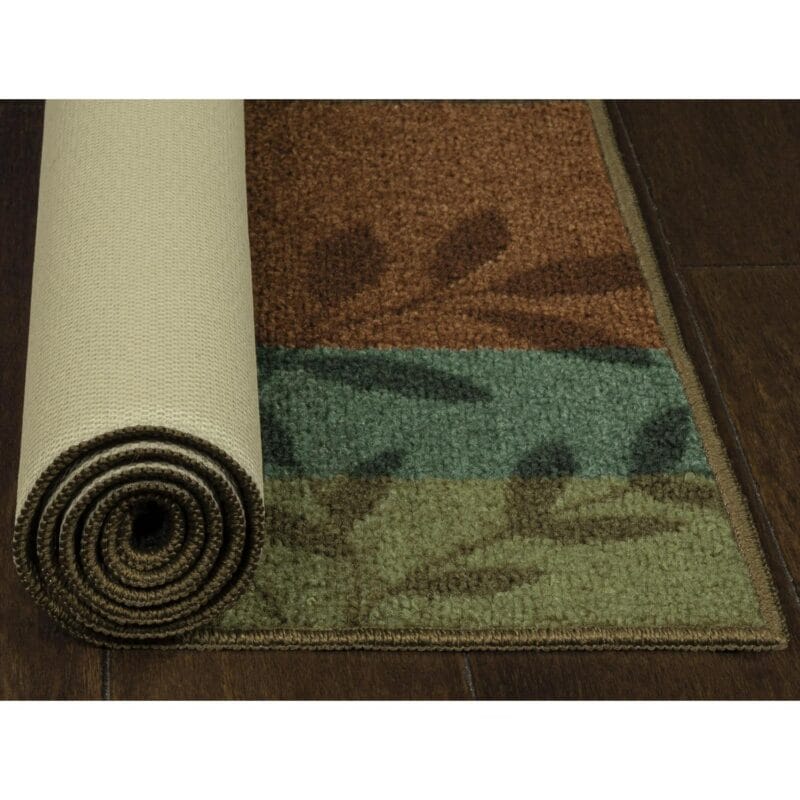 Mainstays Traditional Leaf Block Multicolor Print Indoor Accent Rug, 1'8 x2'10 ' - Image 5