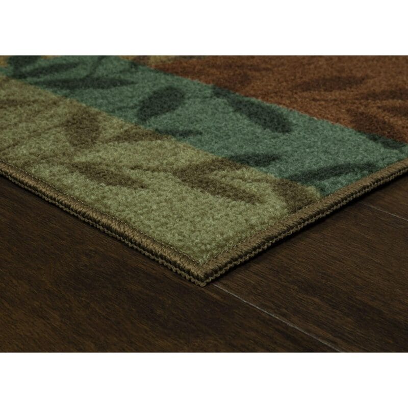 Mainstays Traditional Leaf Block Multicolor Print Indoor Accent Rug, 1'8 x2'10 ' - Image 6
