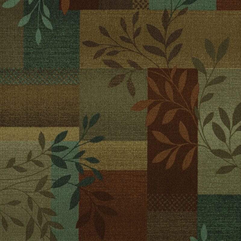 Mainstays Traditional Leaf Block Multicolor Print Indoor Accent Rug, 1'8 x2'10 ' - Image 3
