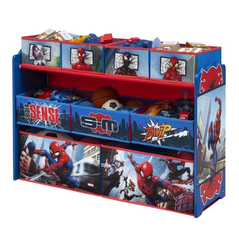 Marvel Spider-Man Deluxe 9 Bin Design and Store Toy Organizer by Delta Children - Image 2