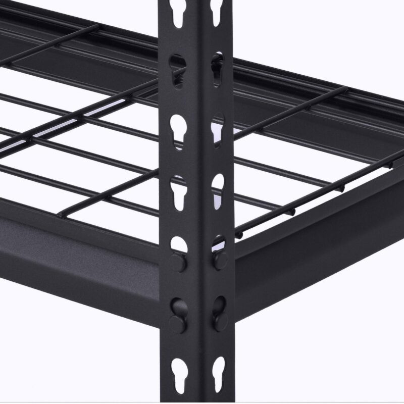 Muscle Rack 30 W x 12 D x 60 H 5-Tier Steel Shelving with Wire Decking; 2,500 lb. Total Capacity; Black - Image 4