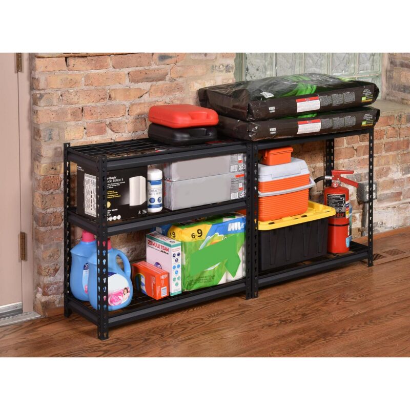 Muscle Rack 30 W x 12 D x 60 H 5-Tier Steel Shelving with Wire Decking; 2,500 lb. Total Capacity; Black - Image 10