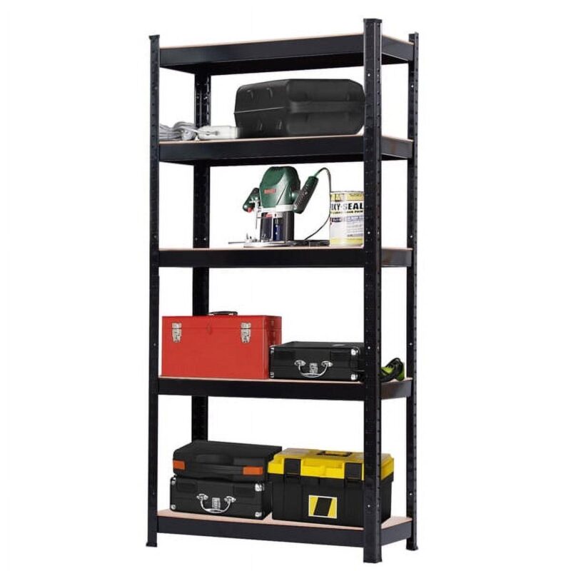 Muscle Rack 30 W x 12 D x 60 H, 5-Tier Steel Shelving, 500 lbs. Capacity per Shelf, Black - Image 3