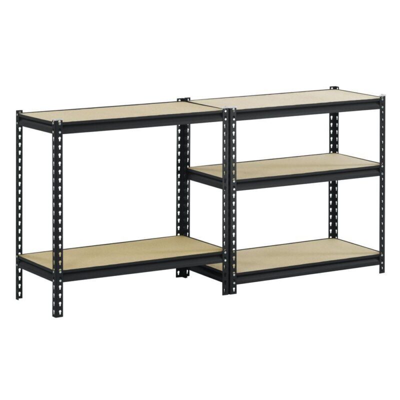Muscle Rack 36 W x 18 D x 72 H 5-Tier Steel Shelving, Black, 4000 lbs. Capacity - Image 4