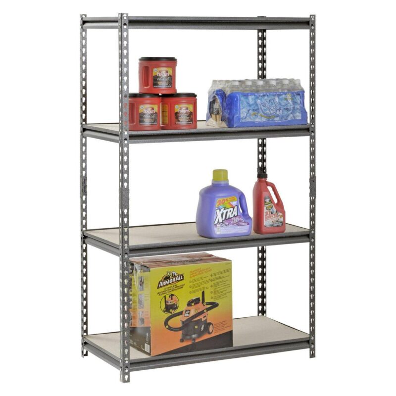 Muscle Rack 36 W x 18 D x 60 H 4-Shelf Steel Freestanding Shelves; 500 lbs. Capacity per Shelf; Silver - Image 3
