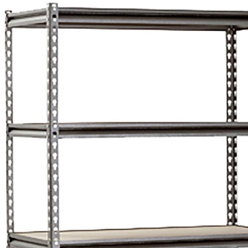 Muscle Rack 36 W x 18 D x 72 H Steel Shelving, 800 lbs. Capacity per Shelf; Silver - Image 2