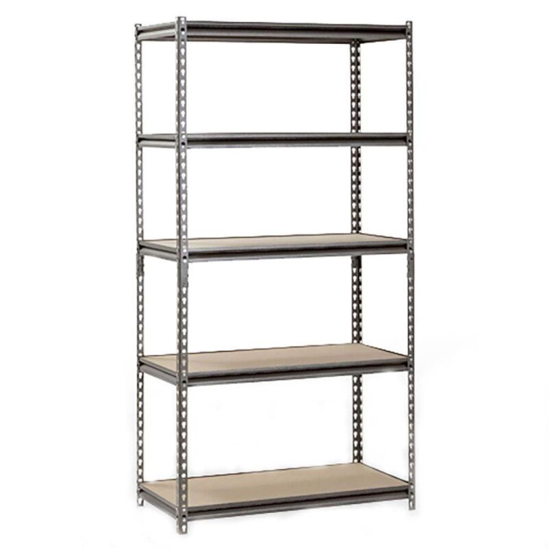 Muscle Rack 36 W x 18 D x 72 H Steel Shelving, 800 lbs. Capacity per Shelf; Silver