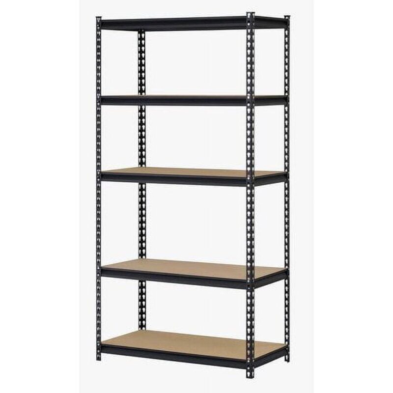 Muscle Rack 36 W x 18 D x 72 H 5-Tier Steel Shelving, Black, 4000 lbs. Capacity