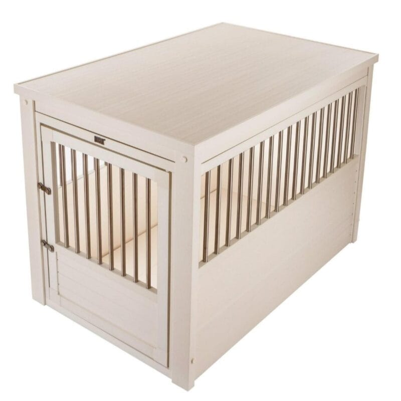 New Age Pet Ecoflex Furniture Style Dog Crate End Table - Antique White Extra Large - Image 2
