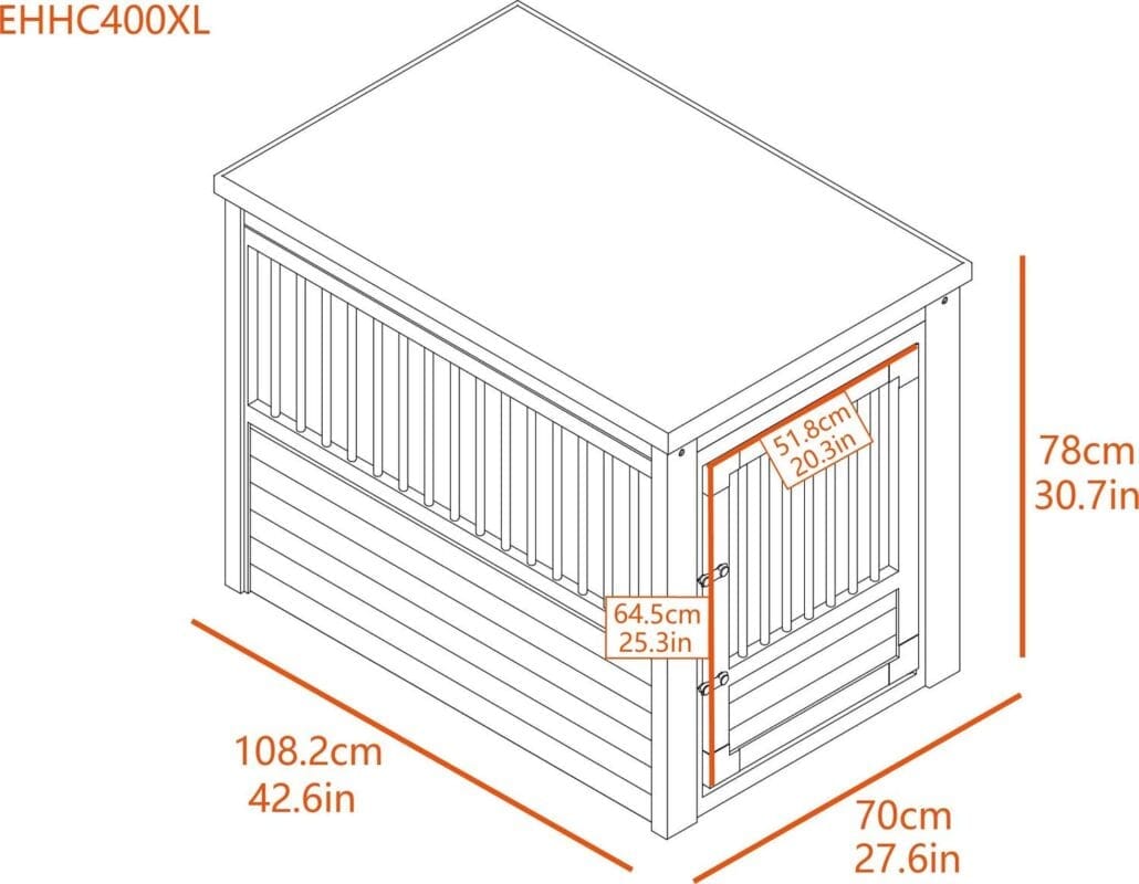 New Age Pet Ecoflex Furniture Style Dog Crate End Table - Antique White Extra Large - Image 10