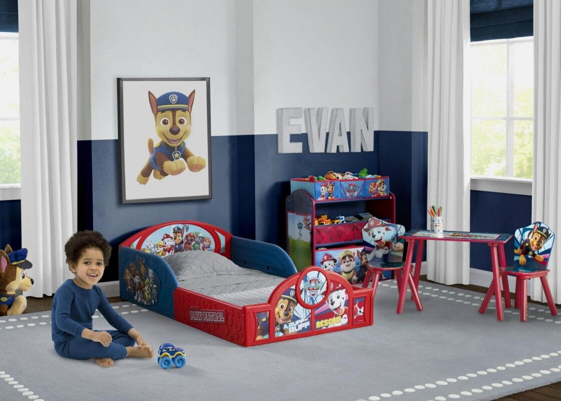 Nick Jr. PAW Patrol Plastic Sleep and Play Toddler Bed by Delta Children - Image 2