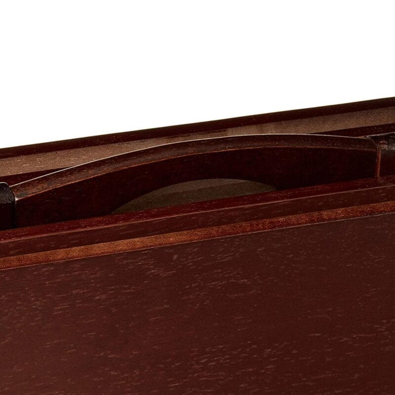 PJ Wood Folding TV Tray Tables with Storage Rack, Espresso, 5 Piece Set - Image 2