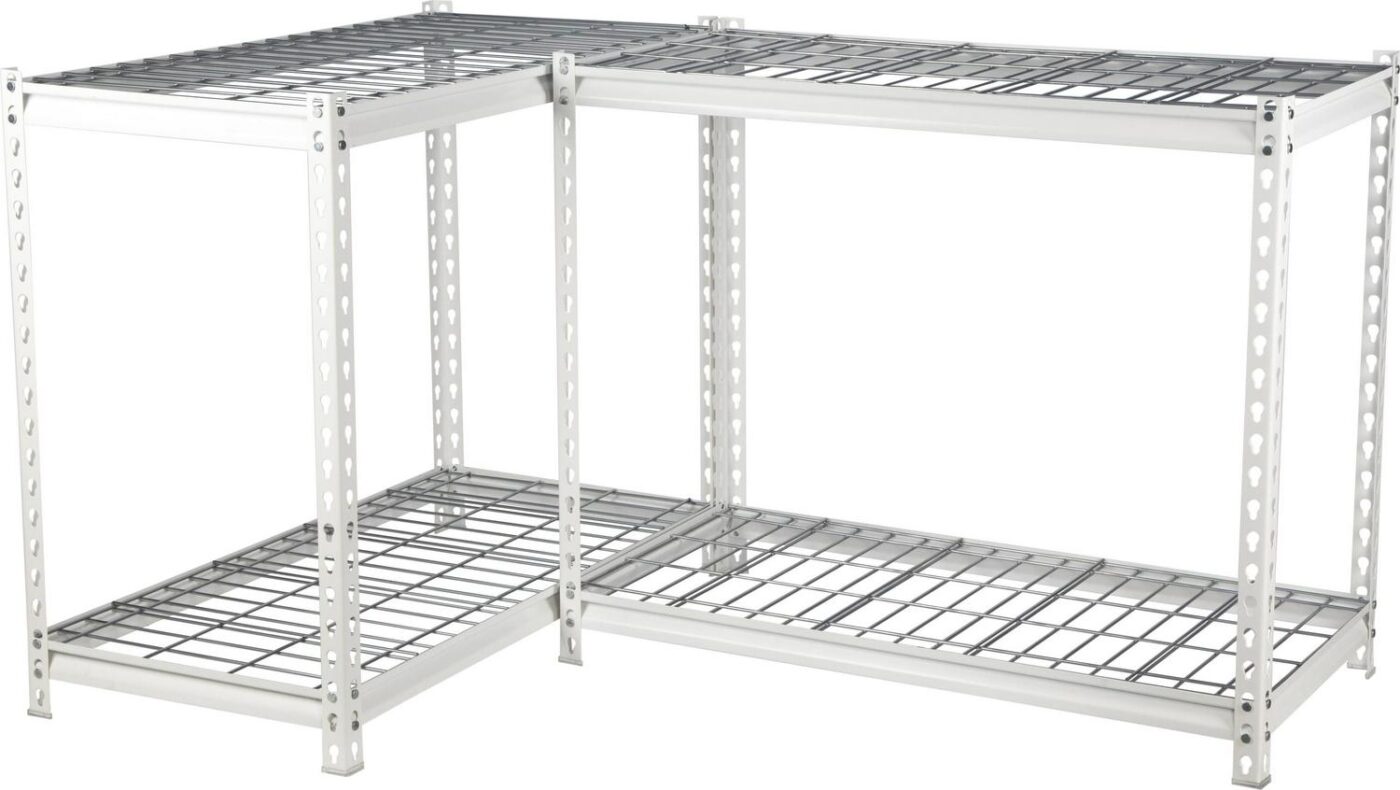 Pachira 30 W x 12 D x 60 H 4-Shelf Steel Shelving, White - Image 3