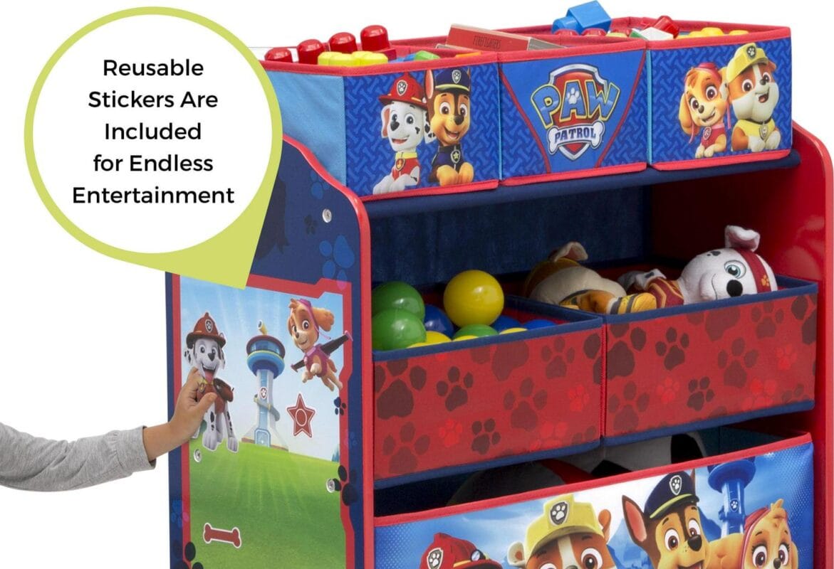 Paw Patrol 4-Piece Toddler Playroom Set a Includes Table, 2 Chairs and Toy Bin, Blue - Image 3