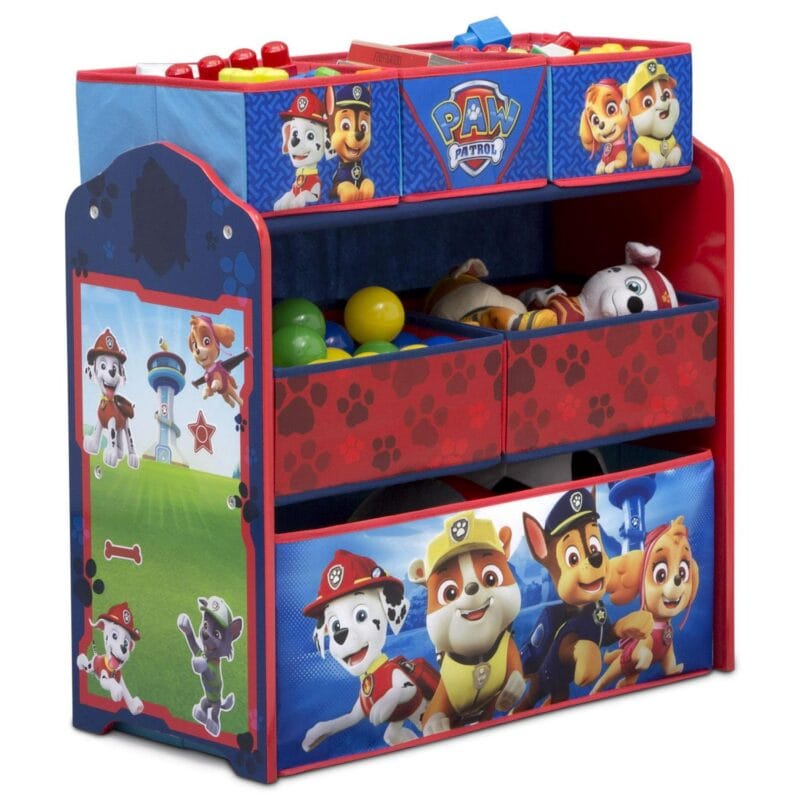Paw Patrol 4-Piece Toddler Playroom Set a Includes Table, 2 Chairs and Toy Bin, Blue - Image 11