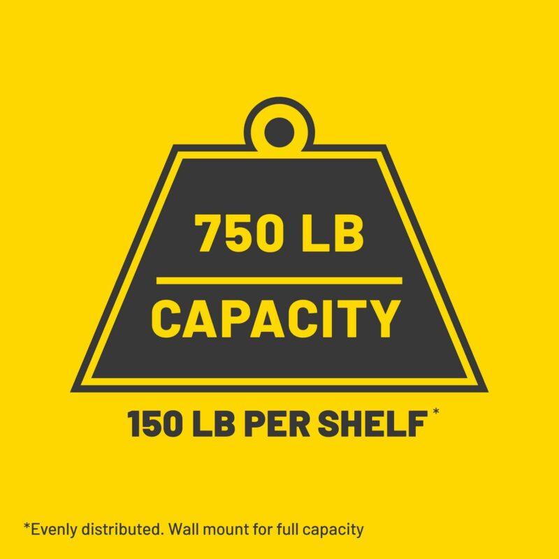 Plano 5-Shelf Extra Heavy Duty Plastic Storage Shelf Unit, 72.5a x 36a x 24a , 1000lb Capacity - Image 4