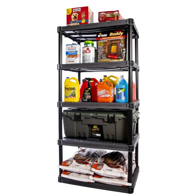 Plano 5-Shelf Extra Heavy Duty Plastic Storage Shelf Unit, 72.5a x 36a x 24a , 1000lb Capacity - Image 8