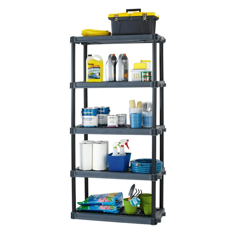 Plano 5-Shelf Heavy Duty Plastic Storage Shelves, 73a x 36a x 18a , 750lb Capacity - Image 8