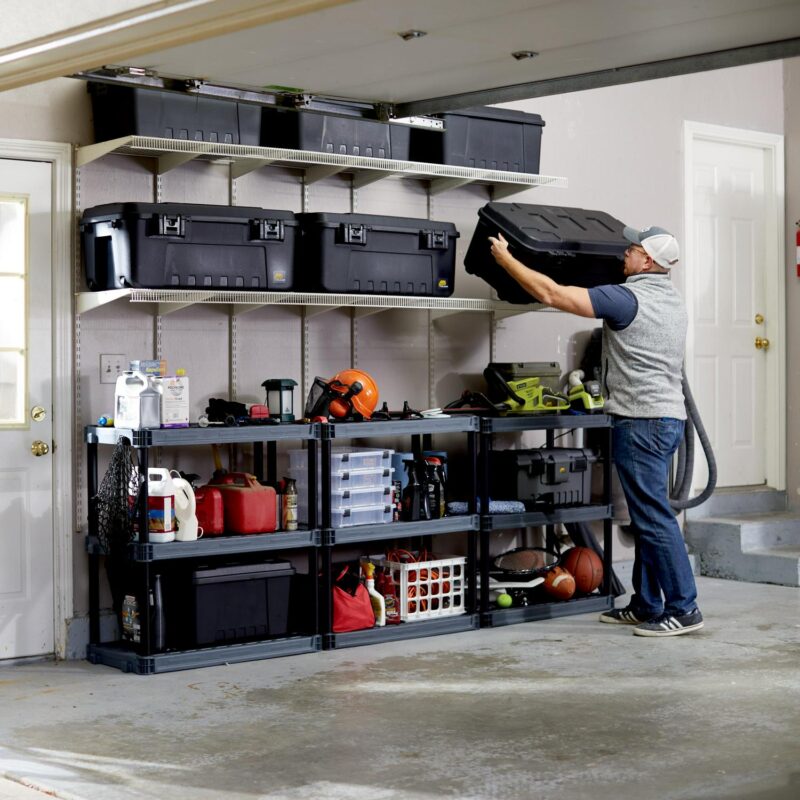 Plano 5-Shelf Heavy Duty Plastic Storage Shelves, 73a x 36a x 18a , 750lb Capacity - Image 9