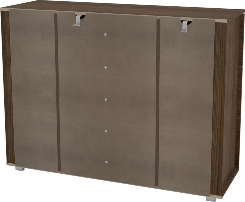 Polifurniture Madison Modern 6 Drawer Wood Double Dresser, Walnut - Image 5