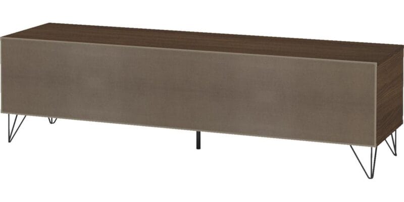 Polifurniture Montreal 2 Door TV Stand for TVs up to 65 , Walnut and Black - Image 4
