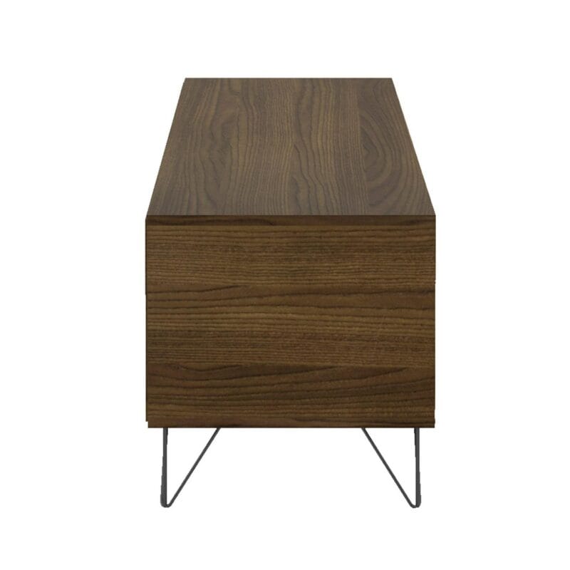 Polifurniture Montreal 2 Door TV Stand for TVs up to 65 , Walnut and Black - Image 5