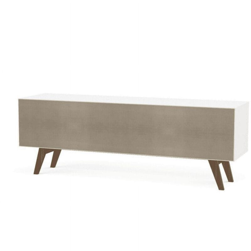 Polifurniture Porto Rico 2 Door TV Stand for TVs up to 65 , White and Walnut - Image 9