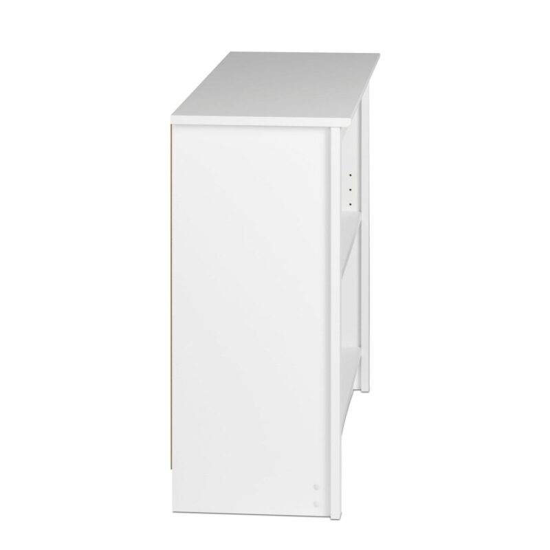Prepac Home Office 2-Shelf Standard Bookcase with Durable Laminate Finish, White - Image 3