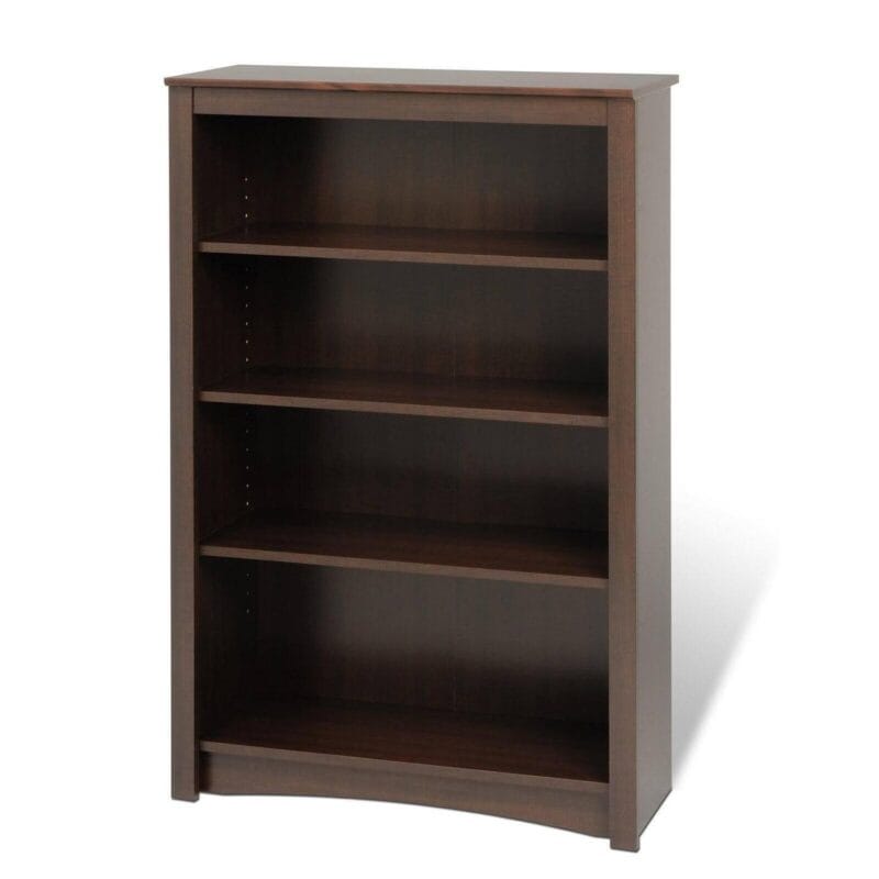 Prepac Home Office Espresso Laminate 4-Shelf Bookcase - Image 4