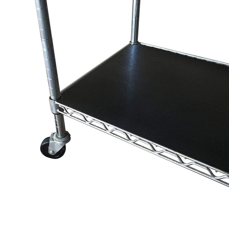 RESILIA Shelf Liner Set for Wire Shelving Units a 5 Pack, 14 Inches x 30 Inches, Black Diamond Pattern, Anti-Slip, Heavy Duty, Made in The USA, for Kitchen, Bathroom, Garage Storage