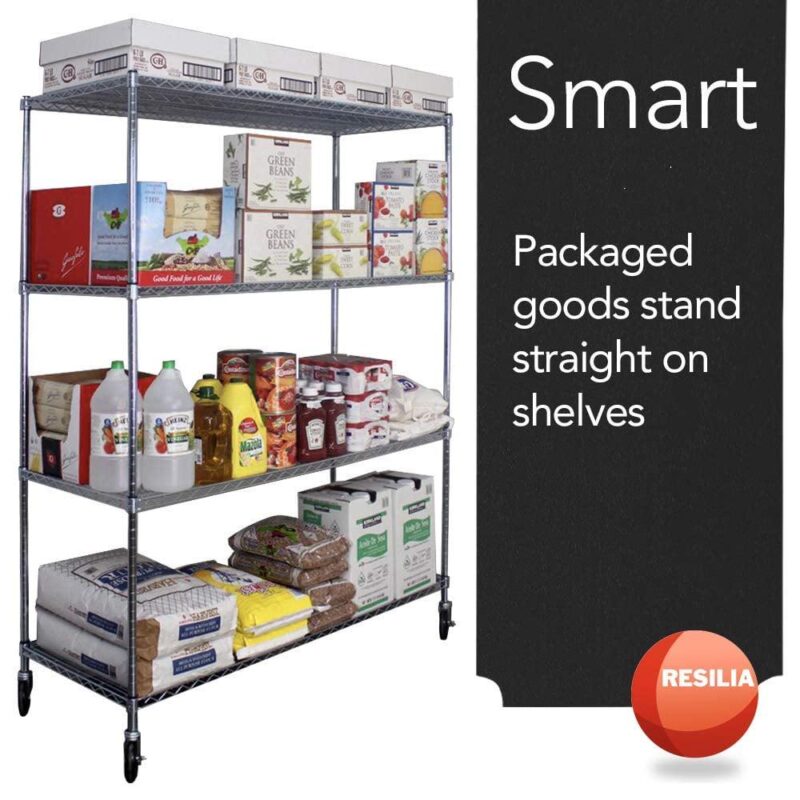 RESILIA Shelf Liner Set for Wire Shelving Units a 5 Pack, 14 Inches x 30 Inches, Black Diamond Pattern, Anti-Slip, Heavy Duty, Made in The USA, for Kitchen, Bathroom, Garage Storage - Image 4