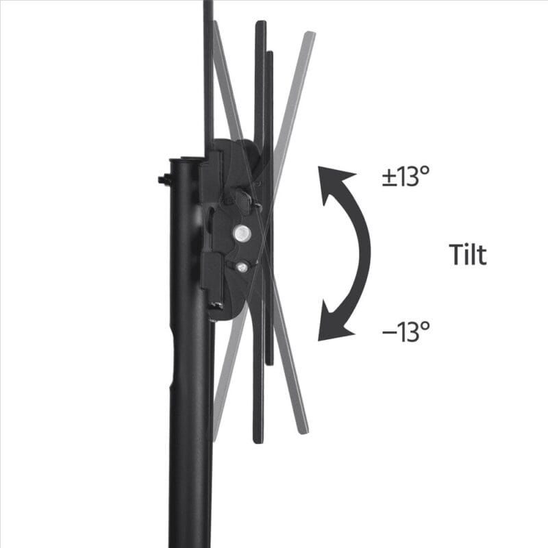 Renwick Adjustable TV Stand with Stroage for 32 to 75 , Black - Image 8