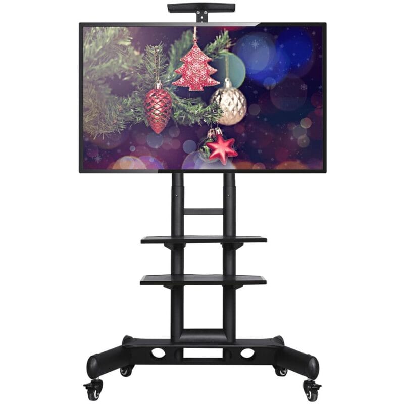 Renwick Adjustable TV Stand with Stroage for 32 to 75 , Black