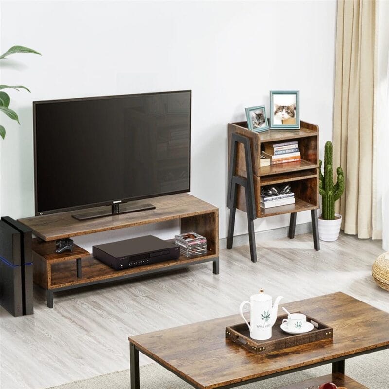Renwick Industrial TV Stand for TVs up to 50'', Rustic Brown - Image 2