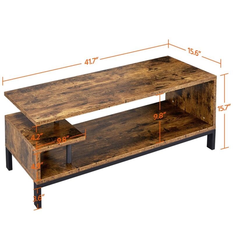 Renwick Industrial TV Stand for TVs up to 50'', Rustic Brown - Image 4