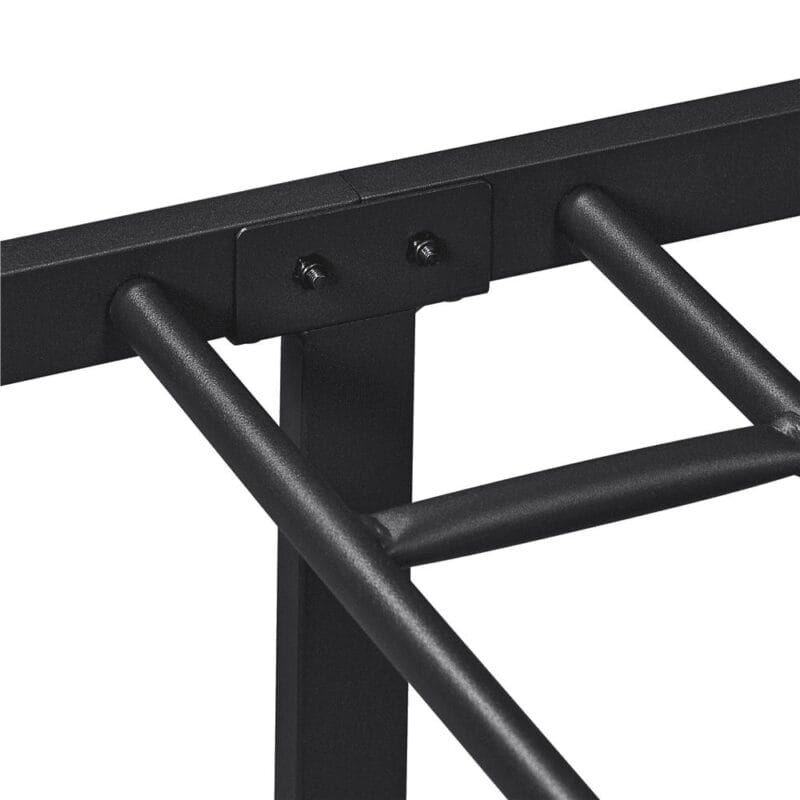 Renwick Jocelyn Modern Scroll Metal Platform Twin Bed, Black - Image 7