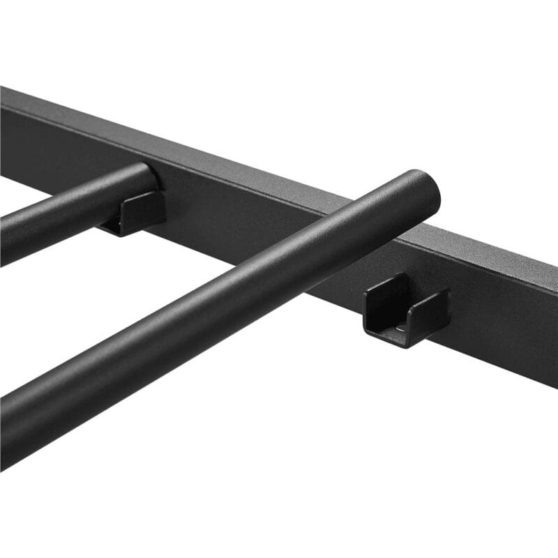Renwick Jocelyn Modern Scroll Metal Platform Twin Bed, Black - Image 6