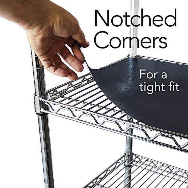 Resilia Wire Rack Shelf Liners - 4 Pack, 24  x 48 , Black Vinyl - Image 7