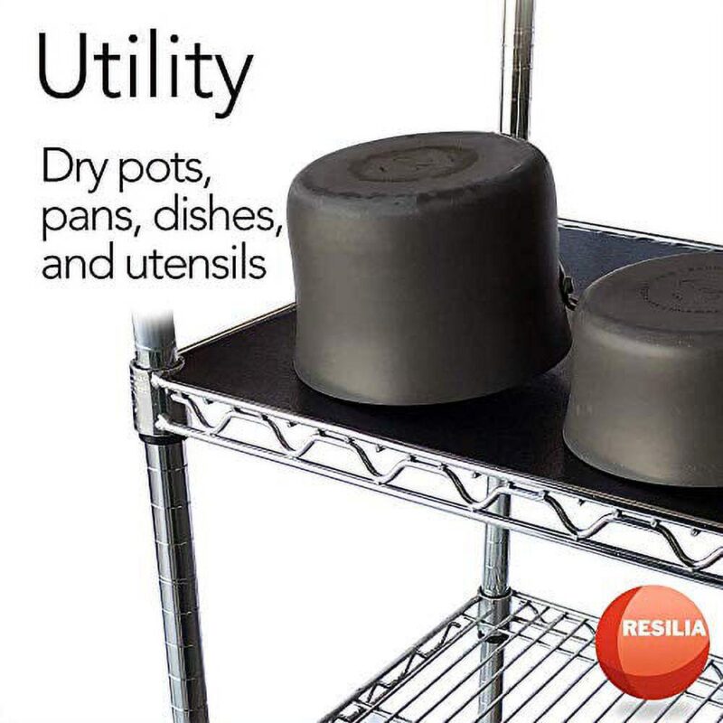 Resilia Wire Rack Shelf Liners - 4 Pack, 24  x 48 , Black Vinyl - Image 9