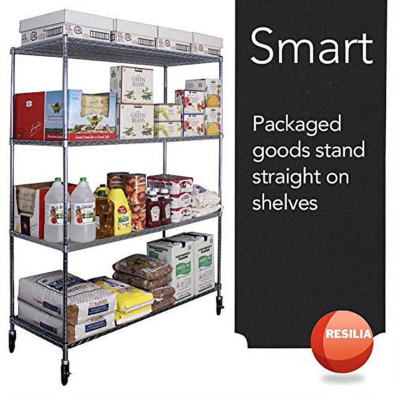 Resilia Wire Rack Shelf Liners - 4 Pack, 24  x 48 , Black Vinyl - Image 2