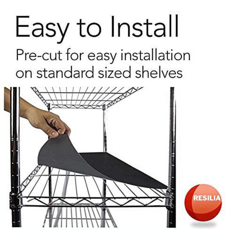 Resilia Wire Rack Shelf Liners - 4 Pack, 24  x 48 , Black Vinyl - Image 8