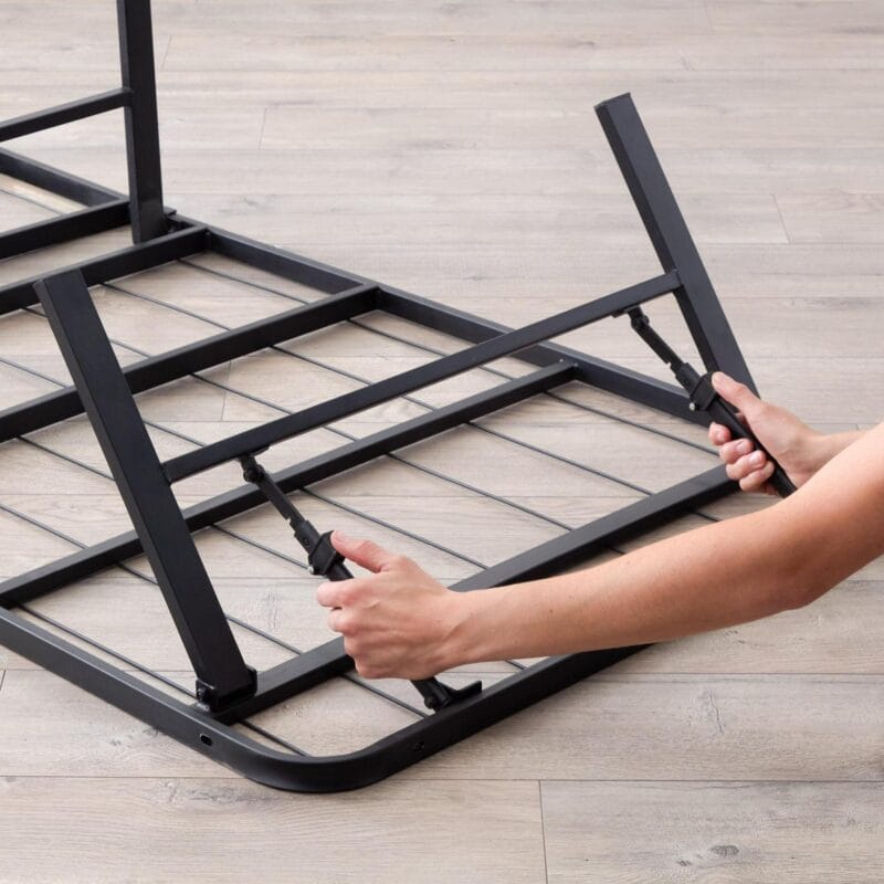 Rest Haven 14  Black Steel Platform Bed Frame, Queen - Image 5