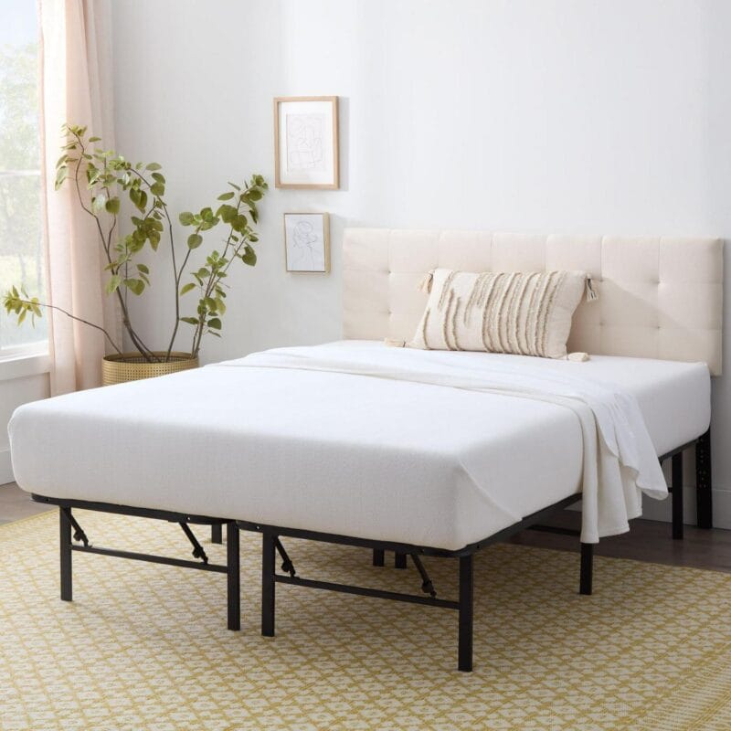 Rest Haven 14  Black Steel Platform Bed Frame, Queen - Image 3