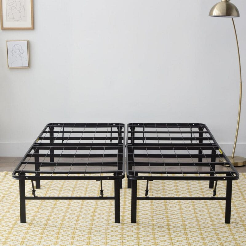 Rest Haven 14  Black Steel Platform Bed Frame, Queen - Image 8